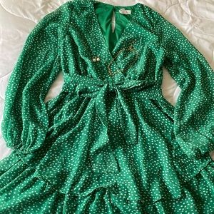Japna Green Mini Dress